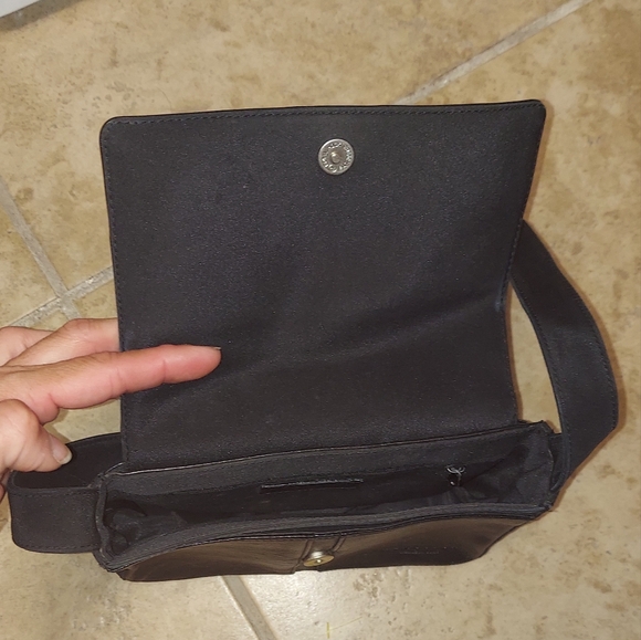 Vintage Y2k Leather Shoulder Bag ● Reaction Kenneth Cole Satin Mini Purse - Picture 2 of 5